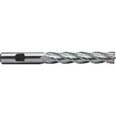 1 Dia. x 8-1/2 Overall Length 4-Flute Square End High Speed Steel SE End Mill-Round Shank-Non-Center Cutting-Uncoated - Benchmark Tooling