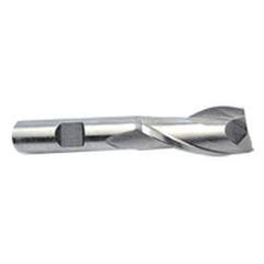 12mm Dia. x 2-1/2 Overall Length 2-Flute Square End High Speed Steel SE End Mill-Round Shank-Center Cut-Uncoated - Benchmark Tooling