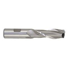 7/8 Dia. x 5-3/4 Overall Length 2-Flute Square End High Speed Steel SE End Mill-Round Shank-Center Cut-Uncoated - Benchmark Tooling