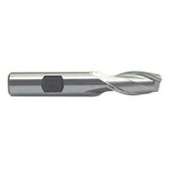 1/2 Dia. x 3-1/4 Overall Length 2-Flute Square End M-42 Cobalt SE End Mill-Round Shank-Center Cut-Uncoated - Benchmark Tooling