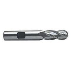 3/16'' Dia. - 2-3/8'' OAL - Uncoated M-42 Cobalt - Ball End SE EM - 4 FL - Benchmark Tooling