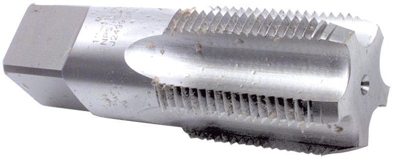 1/8-28 Dia. - 4 FL - HSS - Bright British Straight Pipe Tap - Benchmark Tooling