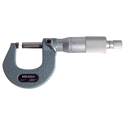 ‎25-50 mm Measuring Range-0.01 mm Graduation - Ratchet Thimble - Carbide Face - Outside Micrometer - Benchmark Tooling