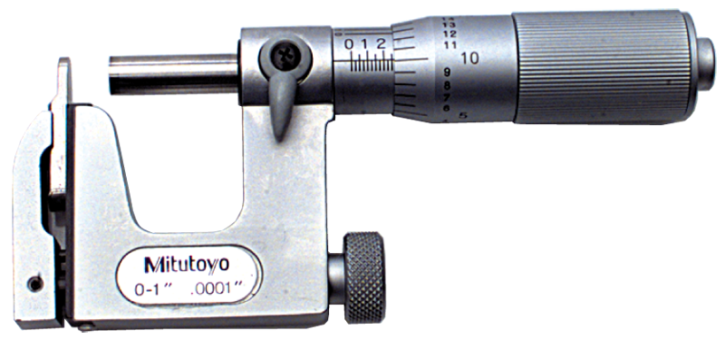 0 - 1'' Measuring Range -  .0001 Graduation - Friction Thimble - Carbide Face - Multi-Anvil Micrometer - Benchmark Tooling