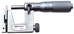 0 - 1'' Measuring Range -  .0001 Graduation - Friction Thimble - Carbide Face - Multi-Anvil Micrometer - Benchmark Tooling