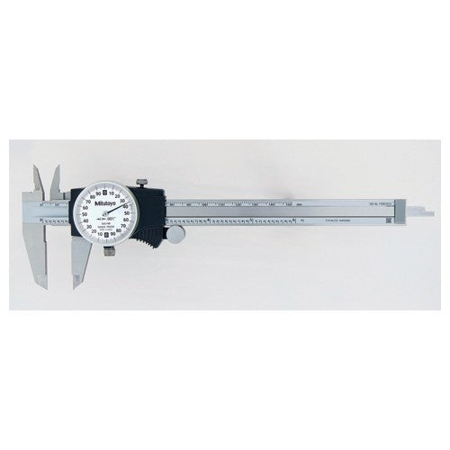 ‎0-8″ Range - Dial Caliper White Face - 0.001″ Graduation - Benchmark Tooling