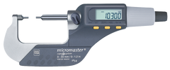 0 - 1.2" / 0 - 30mm Measuring Range - .00005/.001mm Resolution - Friction Thimble - Carbide Face - Electronic Spline Micrometer - Benchmark Tooling