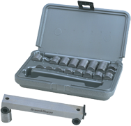 Sine Bar Set with 18 Blocks - #52-455-050; 1" x 5"; .0002 Square & Parallel - Benchmark Tooling