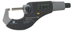 1 - 2" / 25 - 50mm Measuring Range - .0002 Accur. - Friction Thimble - Carbide Face - Micromaster Electronic Outside Micrometer - Benchmark Tooling