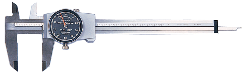 0 - 6'' Measuring Range (.001 Grad.) - Dial Caliper - #599-579-5 - Benchmark Tooling