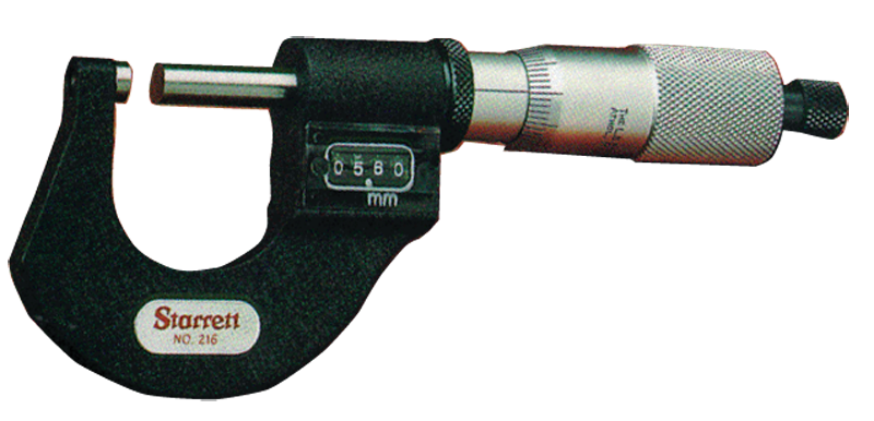 #T216XRL-1 - 0 - 1'' Measuring Range - .0001 Graduation - Ratchet Thimble - Carbide Face - Digital Outside Micrometer - Benchmark Tooling