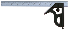 #C33H-6-4R - 6'' - 4R Graduation - Chrome Blade - 2 Piece Combination Square Set - Benchmark Tooling