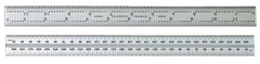 #CB12-16R - 12'' - 16R Graduation - Chrome - Combination Square Blade - Benchmark Tooling