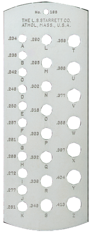 #198 - Letter A to Z - Drill Gage - Benchmark Tooling