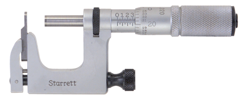 #220XFL-1 - 0 - 1'' Measuring Range - .001 Graduation - Friction Thimble - Carbide Face - Multi Anvil Micrometer - Benchmark Tooling