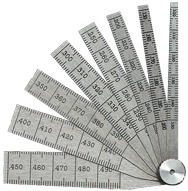 #269A - 8 Leaf - 1/10 to 1/2 x .001 Range - Taper Gage - Benchmark Tooling