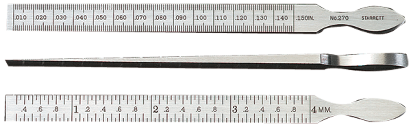 #270 - 1 Leaf - .010 to .150" (.3 to 4mm) Range - Taper Gage - Benchmark Tooling