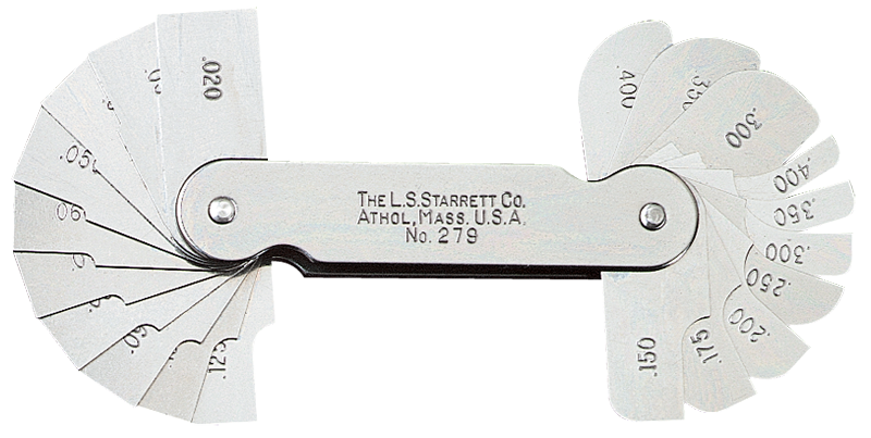 #51314 - .020 to .400" - 20 Pieces - Radius Gage Set - Benchmark Tooling