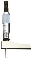 #443Z6RL - 0 - 6'' Measuring Range - Ratchet Thimble - Depth Micrometer with Half Base - Benchmark Tooling