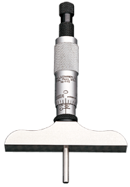 #445AZ-3RL -  0 - 3'' Measuring Range - Ratchet Thimble - Depth Micrometer - Benchmark Tooling