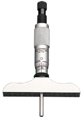 #445AZ-3RL -  0 - 3'' Measuring Range - Ratchet Thimble - Depth Micrometer - Benchmark Tooling