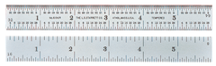 #CH604R-36 - 36'' Long - 4R Graduation - 1-1/4'' Wide - Chrome Single Hook Scale - Benchmark Tooling