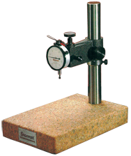 #653GJ - Kit Contains: .0005" Graduation; 0-25-0 Reading - Pink Granite Stand & Dial Indicator - Benchmark Tooling