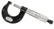 #T436.1XRL-2 - 1 - 2'' Measuring Range - .001 Graduation - Ratchet Thimble - Carbide Face - Outside Micrometer with Letter of Certification - Benchmark Tooling