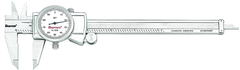 #3202-6 -  0 - 6" Stainless Steel Dial Caliper with .001" Graduation - Benchmark Tooling