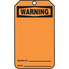 Safety Tag, Warning (Blank), 25/Pk, Cardstock - Benchmark Tooling