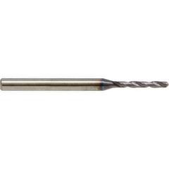 2.10 mm Dia. × 3.0 mm Shank × 15 mm Flute Length × 60 mm OAL, 5XD, 138°, ALtimaÂ, 2 Flute, Coolant Thru, Solid Carbide Drill - Exact Industrial Supply