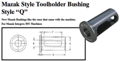Mazak Style "Q" Toolholder Bushing  - (OD: 50mm x ID: 3/4") - Part #: CNC 86-70QM 3/4" - Benchmark Tooling