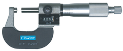 0 - 1'' Measuring Range - .0001" Graduation - Ratchet Thimble - Carbide Face - Digital Outside Micrometer - Benchmark Tooling