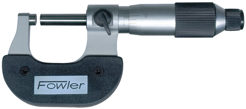 0 - 1'' Measuring Range - .0001" Graduation - Ratchet Thimble - Carbide Face - Economy Outside Micrometer - Benchmark Tooling