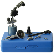 Kit Contains: Mag Base With Microfine Adjustment Screw; 3-9/16 Extension Arm; Dovetail Mounting; .030" Range Test Indicator .0005" Graduation;.3 Points In Case - Xtra mag Magnetic Base with Test Indicator - Benchmark Tooling