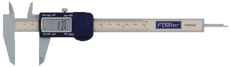 0 - 6" / 0 - 150mm Measuring Range (.0005" / .01mm; fractions in 1/64 increments Res.) - Poly-Cal Electronic Caliper - Benchmark Tooling