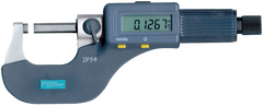 0 - 3" / 0 - 75mm Measuring Range - .00005/.001mm Resolution - Friction Thimble - Carbide Face - Electronic Coolant Outside Micrometer Set with SPC - Benchmark Tooling