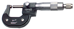 0 - 1'' Measuring Range - .0001 Graduation - Ratchet Thimble - Carbide Face - Digital Outsite Micrometer - Benchmark Tooling