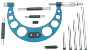 0 - 6'' Measuring Range - .001 Graduation - Ratchet Thimble - Carbide Face - Interchangeable Anvil Micrometer - Benchmark Tooling