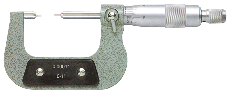 2 - 3'' Measuring Range - .0001 Graduation - Ratchet Thimble - Carbide Face - Spline Micrometer - Benchmark Tooling