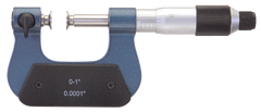 0 - 1'' Measuring Range - .0001 Graduation - Friction Thimble - High Speed Steel Face - Interchangeable Anvil Micrometer - Benchmark Tooling