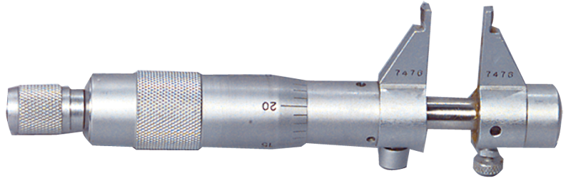 1 - 2'' Measuring Range - .001 Graduation - Ratchet Thimble - Hardened & Ground Face - Inside Micrometer - Benchmark Tooling