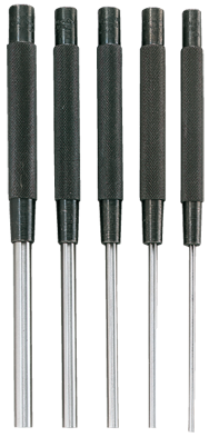 #SPC76 - 1/8 - 3/8" Diameter - 5 Piece Extra Long Drive Pin Punch Set - Benchmark Tooling