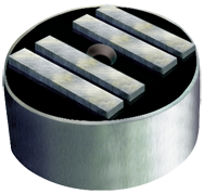 Rare Earth Exposed Pole Magnet - 2-1/2'' Diameter x 1'' Length--90 lbs Holding Capacity - Benchmark Tooling