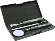 2-1/2" Round Glass - 36" Extended Length - Telescoping Magnifier; Magnet; Finger - Benchmark Tooling