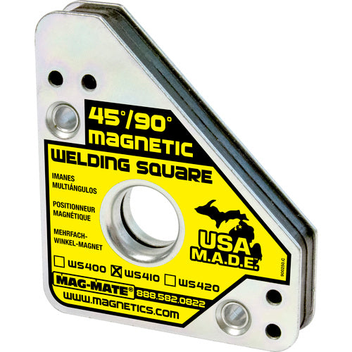 Magnetic Welding Square - Adjustable - 6 1/8″ × 5/8″ × 3 3/8″-110 lbs Holding Capacity - Benchmark Tooling