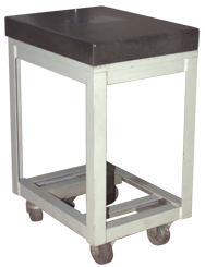 24 x 36" - Surface Plate Stand 0-Ledge with Casters - Benchmark Tooling