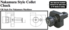 Nakamura Style Collet Chuck (ER Style For Nakamura Machines) - Part #: NK53.4040 - Benchmark Tooling