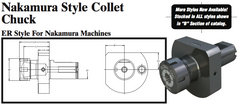 Nakamura Style Collet Chuck (ER Style For Nakamura Machines) - Part #: NK53.3025 - Benchmark Tooling