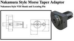 Nakamura Style Morse Taper Adaptor (Nakamura Style VDI Shank and Locating Pin) - Part #: NK71.5040 - Benchmark Tooling